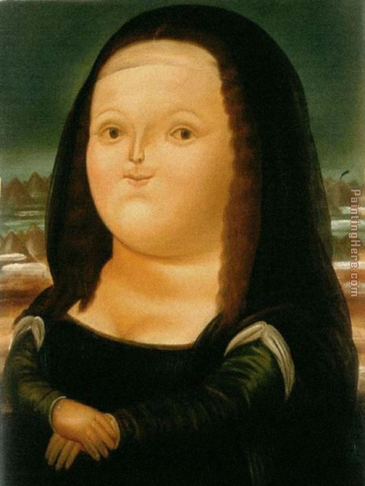 Monalisa painting - Fernando Botero Monalisa art painting